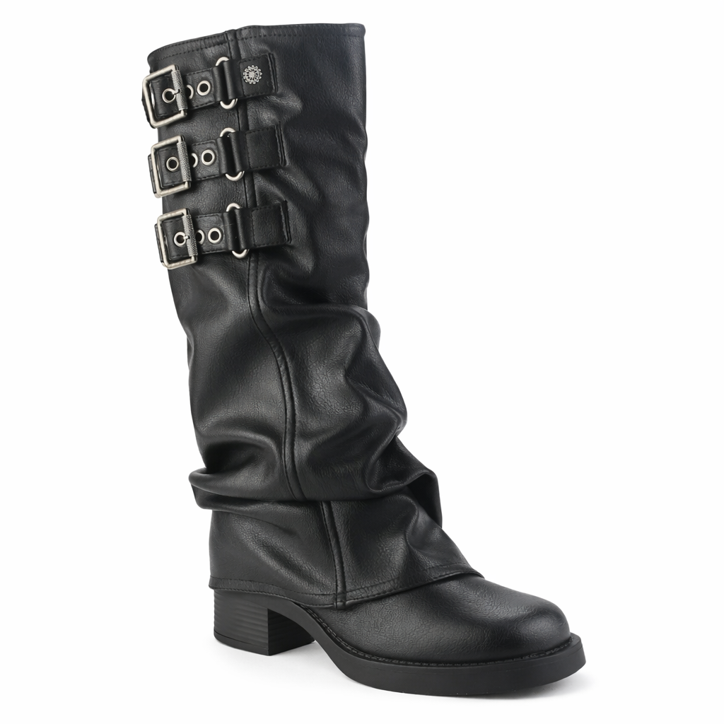 Bota Chalada Mujer Biker-7 Negro Casual