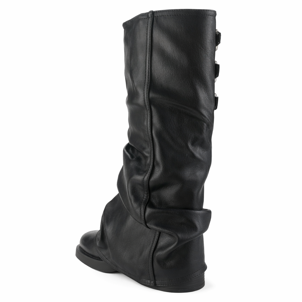 Bota Chalada Mujer Biker-7 Negro Casual
