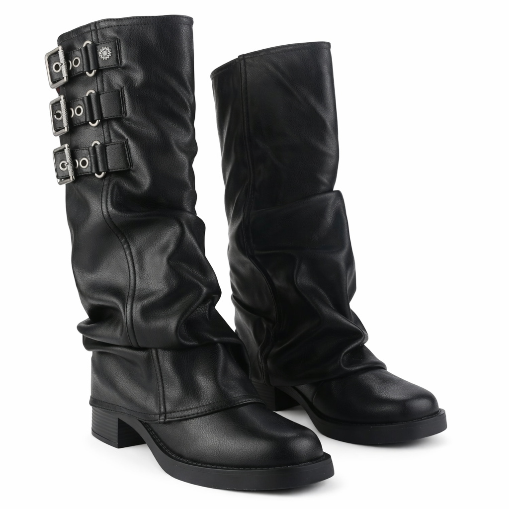 Bota Chalada Mujer Biker-7 Negro Casual