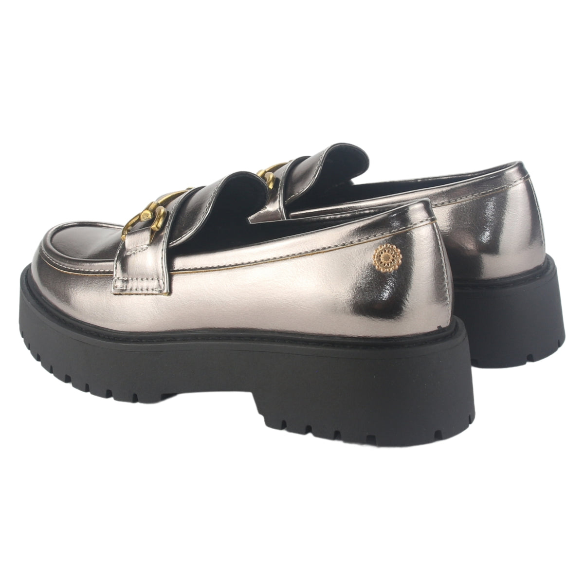 Mocasin Chalada Mujer Lenin-4 Plateado Casual