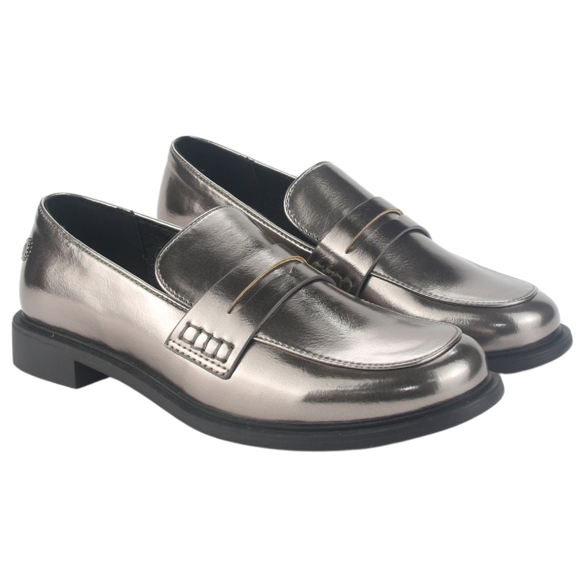 Mocasin Chalada Mujer Mocca-2 Plateado Casual