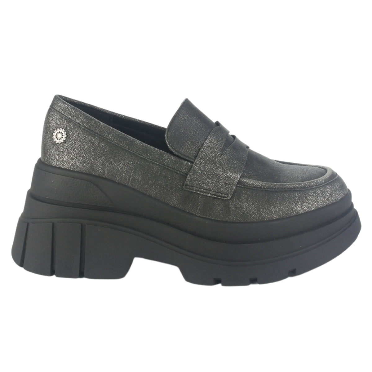 Mocasin Chalada Mujer Natirus-3 Plateado Casual