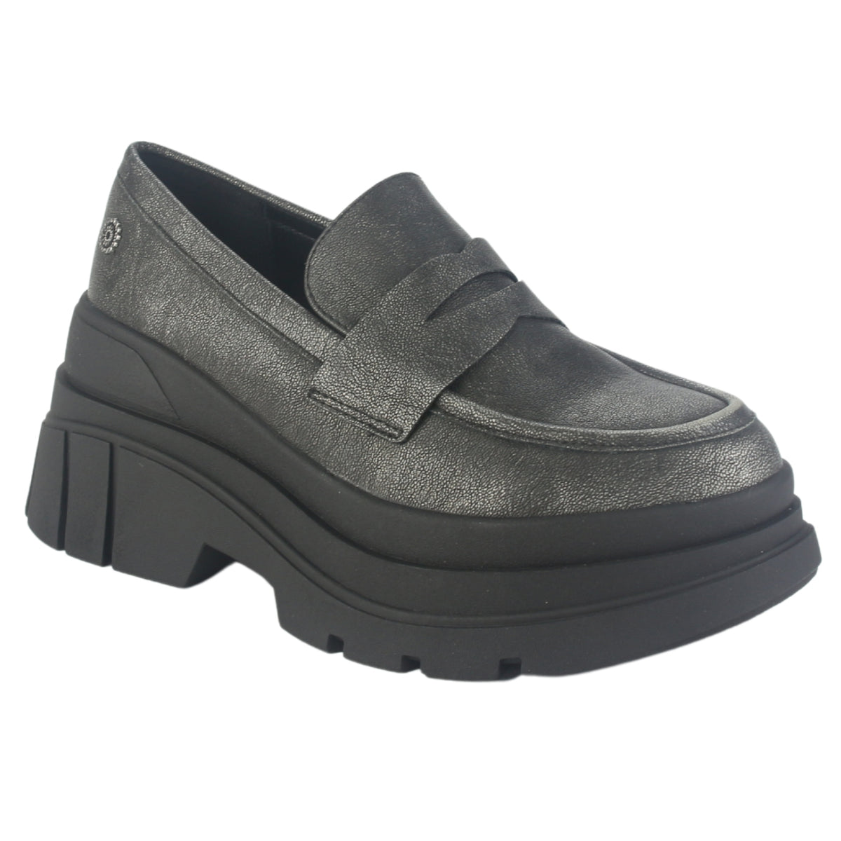 Mocasin Chalada Mujer Natirus-3 Plateado Casual