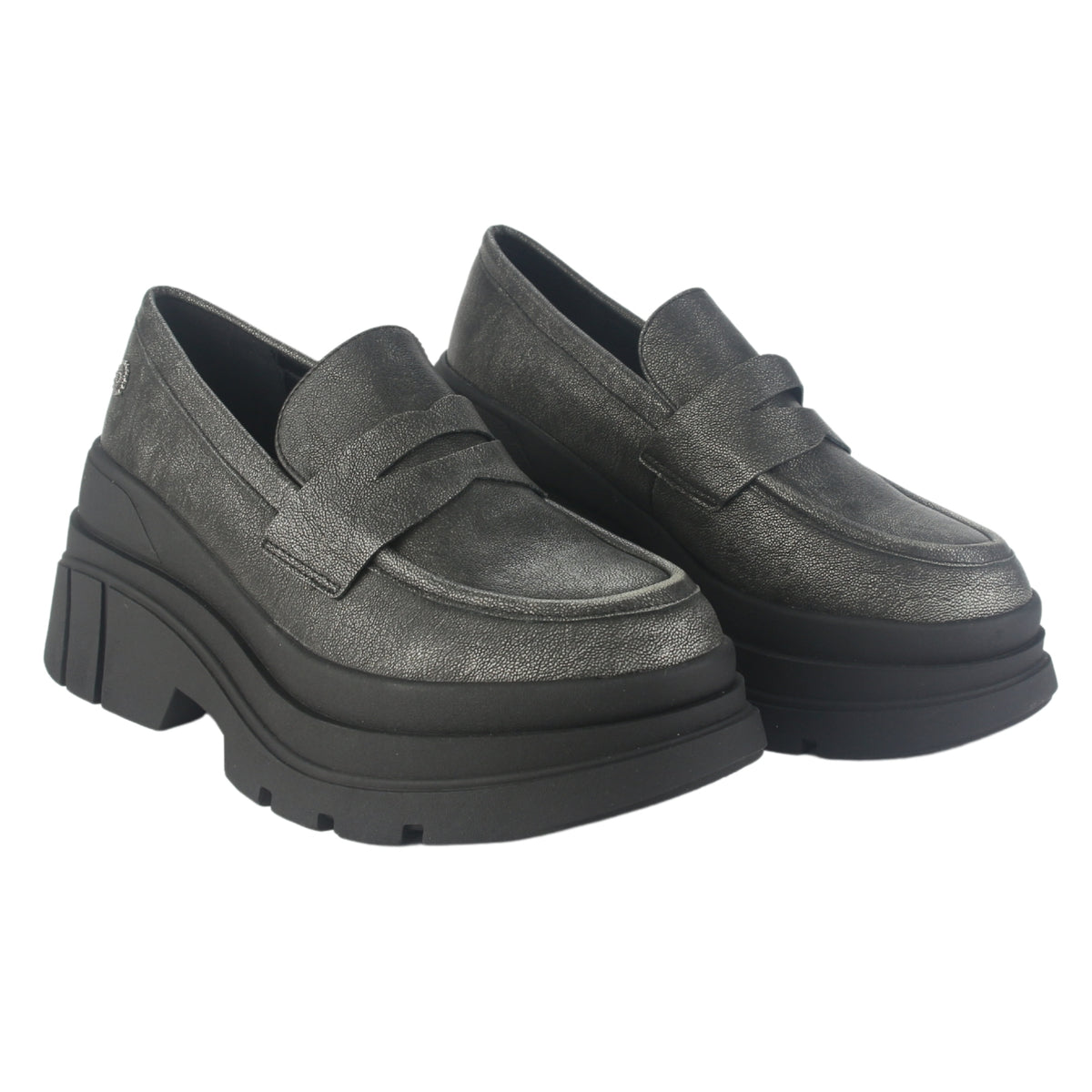 Mocasin Chalada Mujer Natirus-3 Plateado Casual