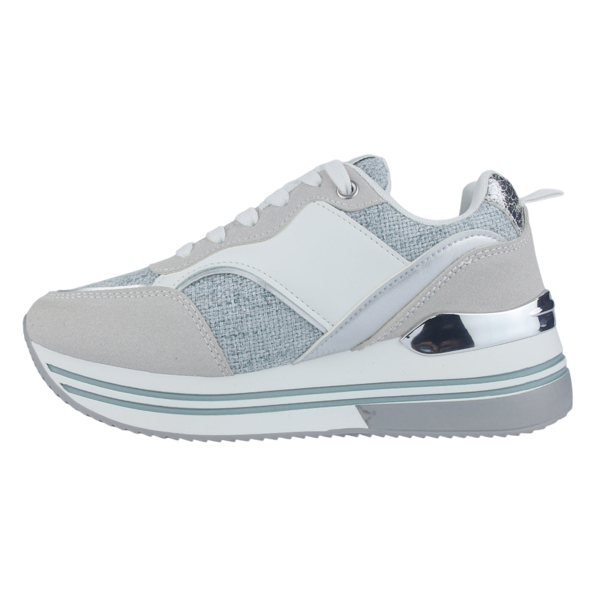 Zapatilla Mujer Chalada Jettixlow2 Blanco/Celeste Urbano
