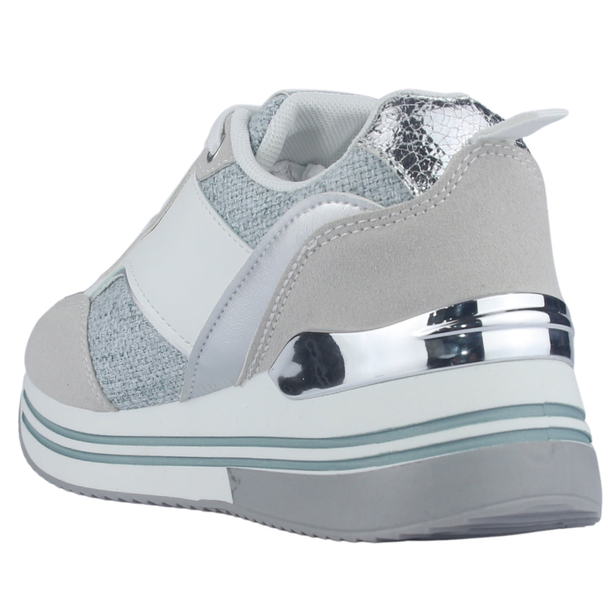 Zapatilla Mujer Chalada Jettixlow2 Blanco/Celeste Urbano