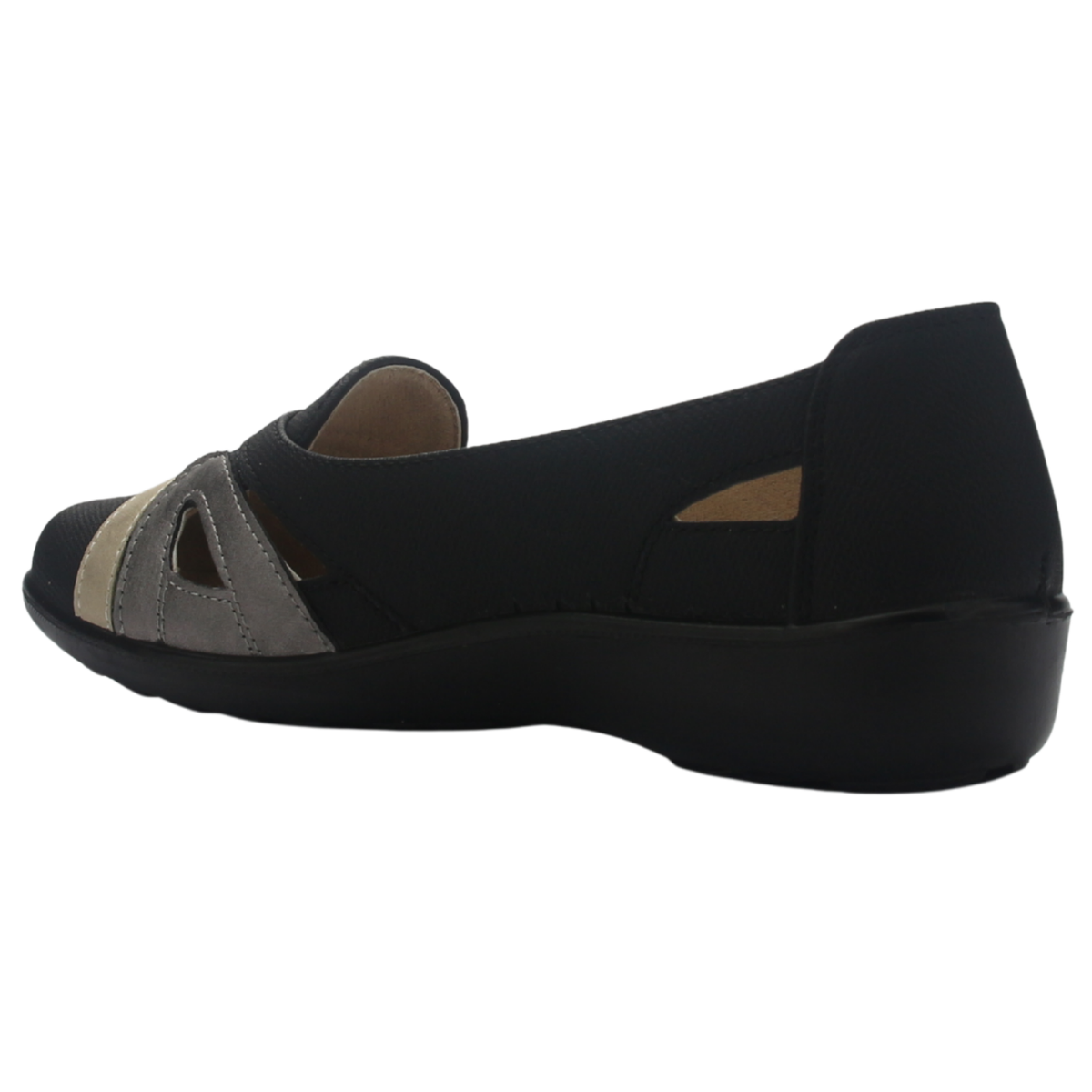Zapato de Mujer de color Negro/Dorado Casual Chalada Deco-12