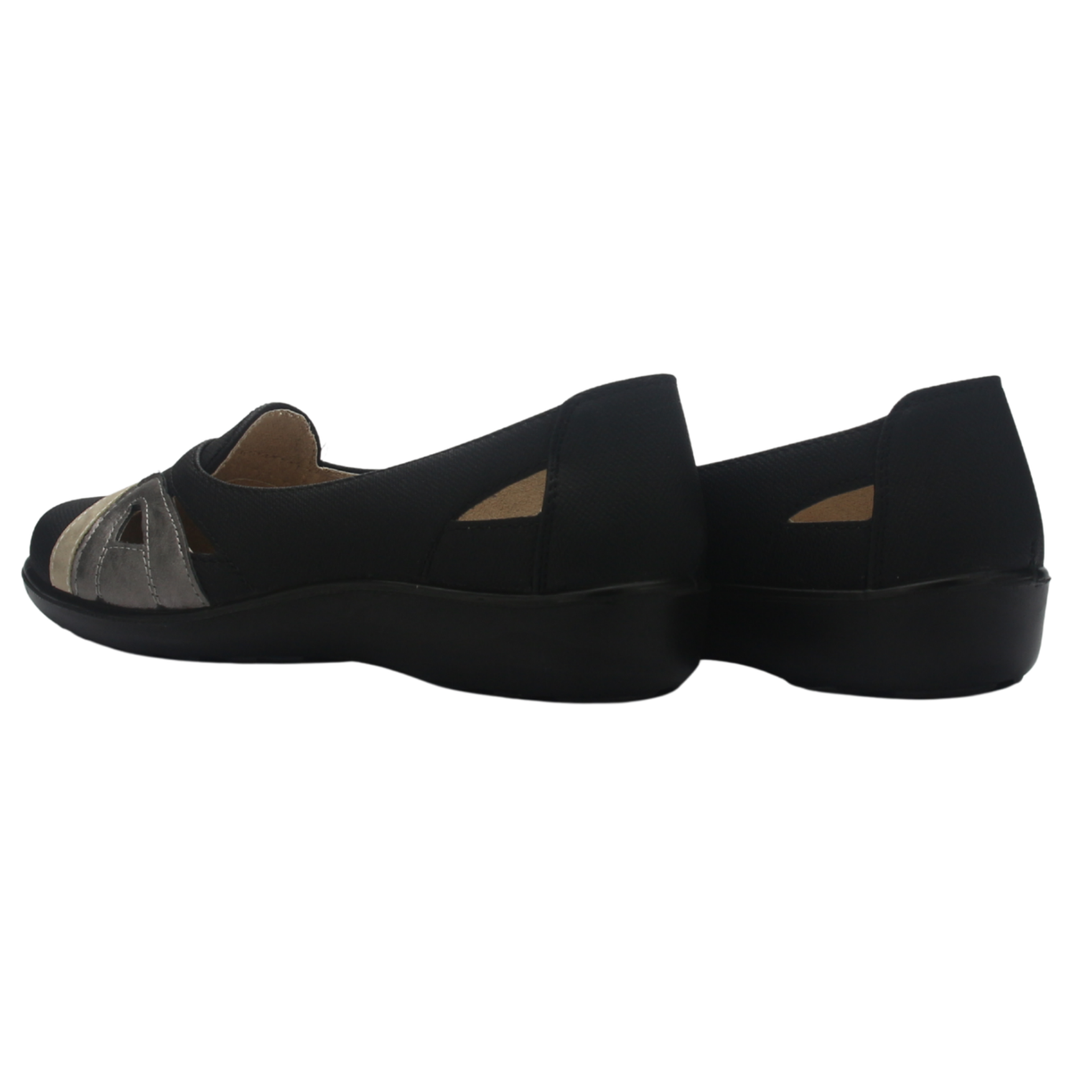 Zapato de Mujer de color Negro/Dorado Casual Chalada Deco-12