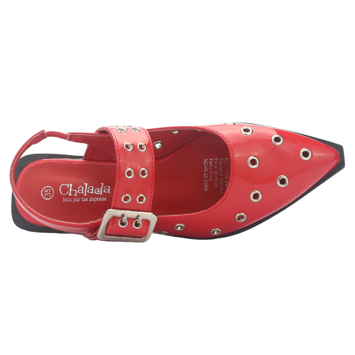 Ballerina Mujer Chalada Slik-20 Rojo Casual