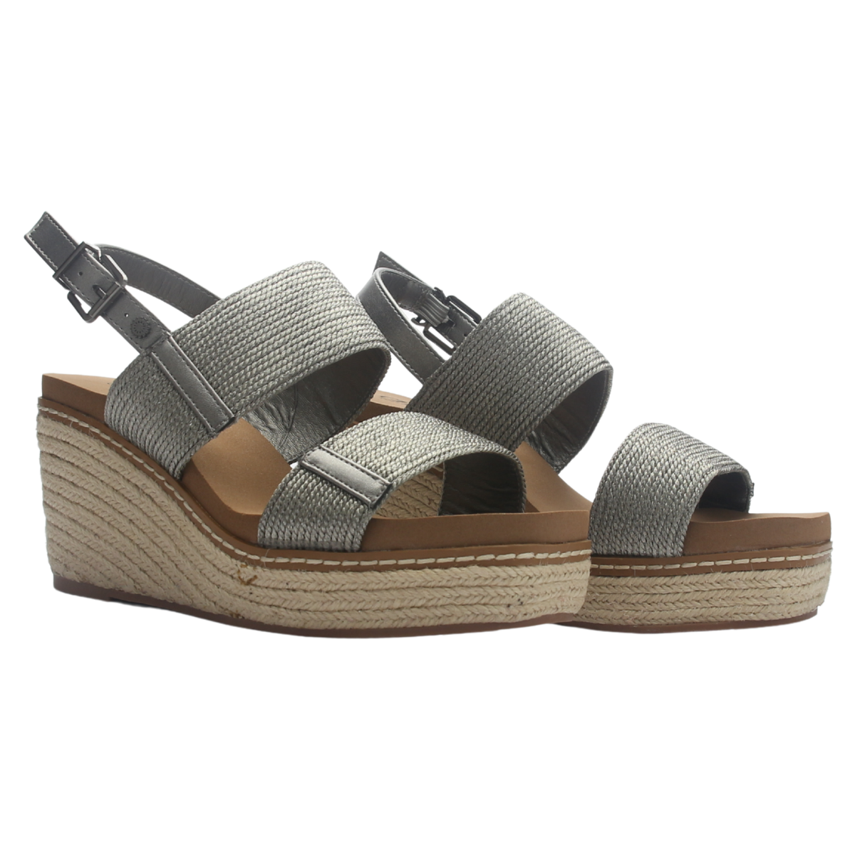 Sandalia de mujer Plateada Casual Chalada Polefom-1