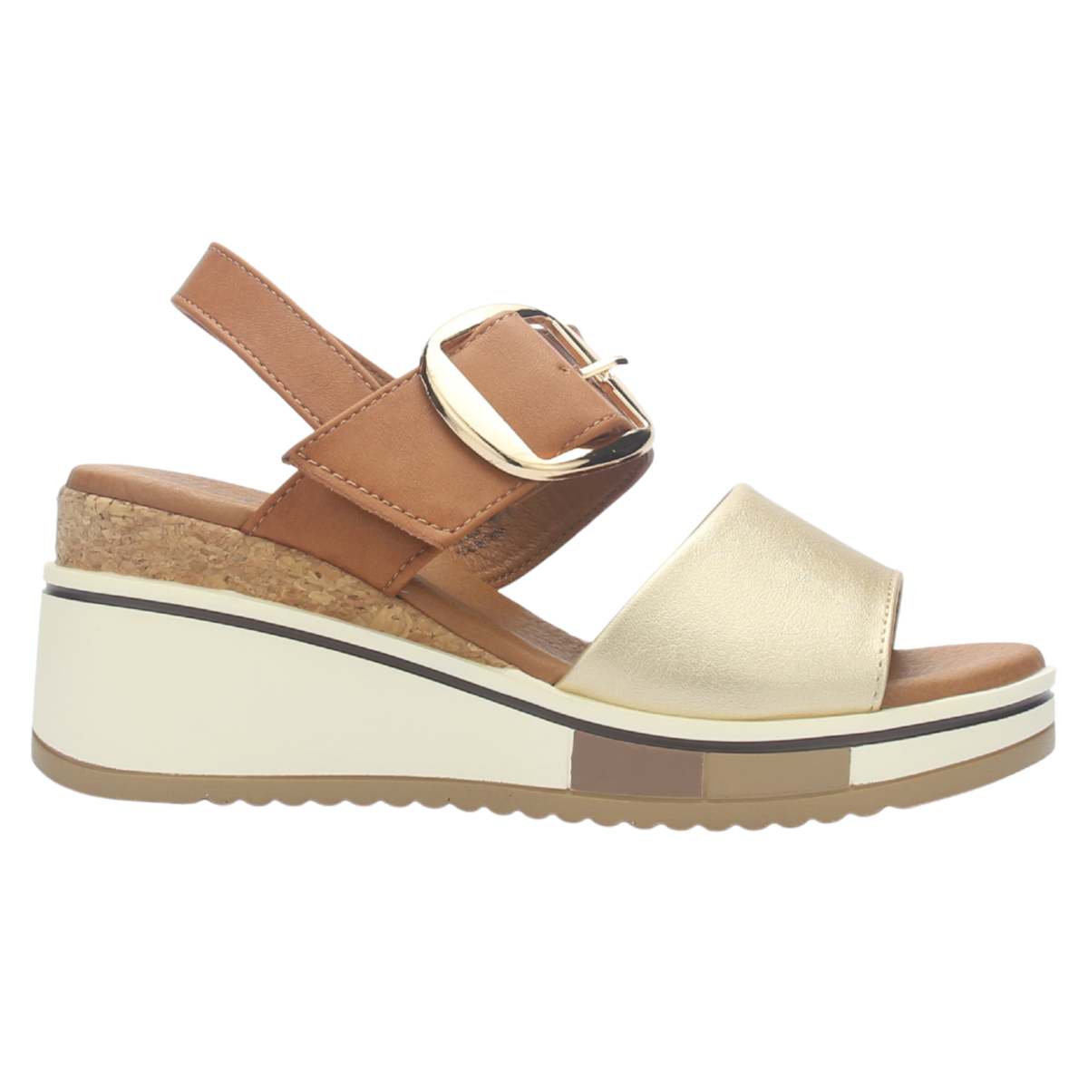 Sandalia Mujer Chalada Monaco-1 Dorado Casual