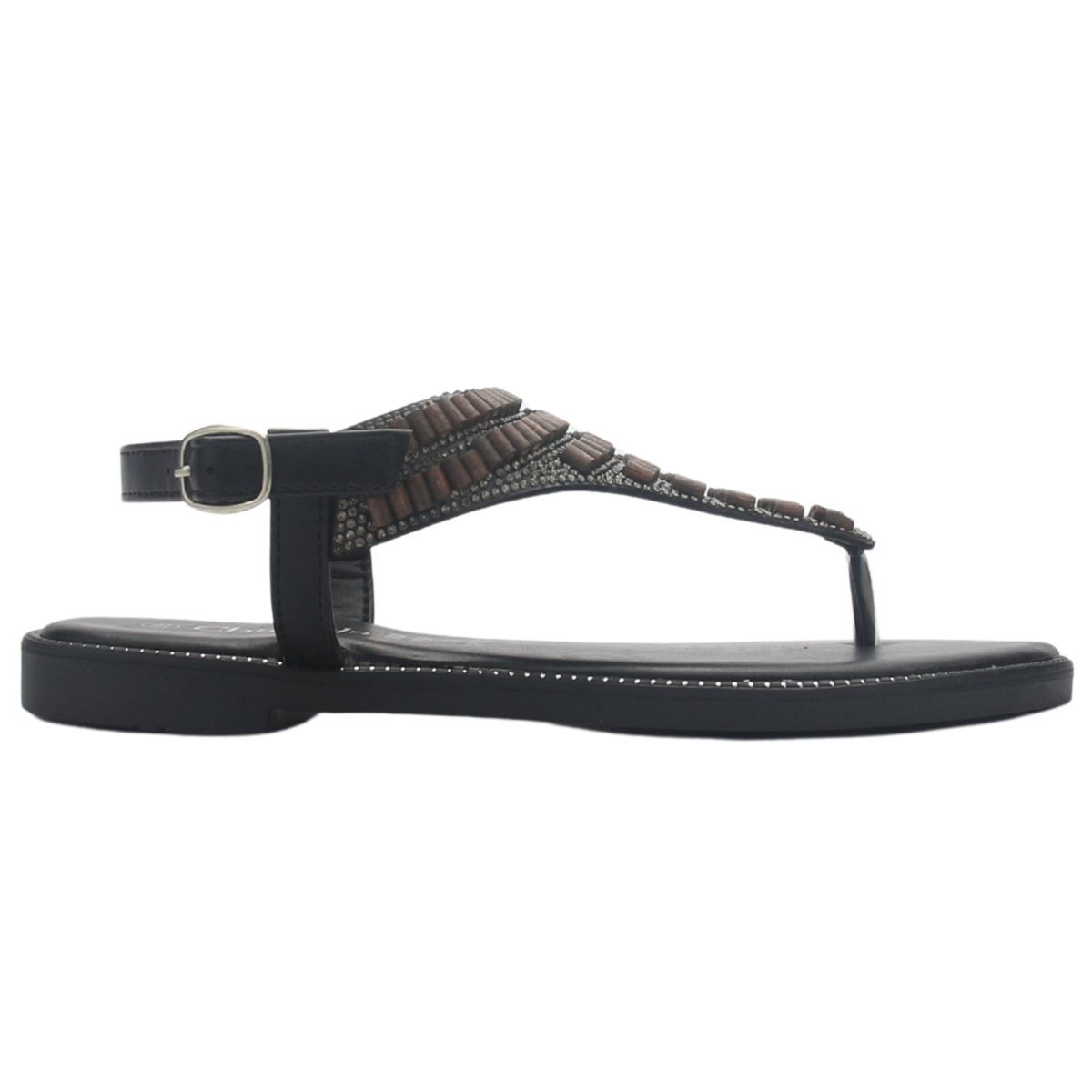 Sandalia de Mujer de color Negro Casual Chalada Buckel-5