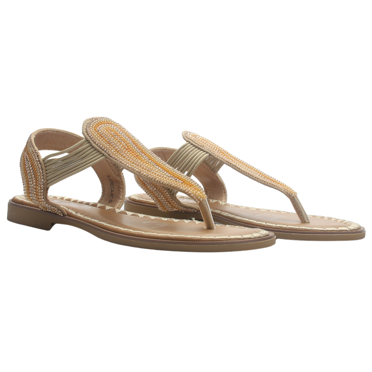 Sandalia de mujer Beige Casual Chalada Greca-67
