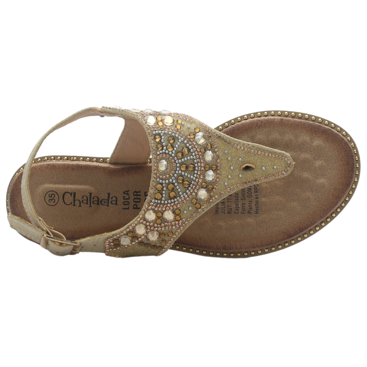 Sandalia de Mujer de color Dorado Casual Chalada Angui-2