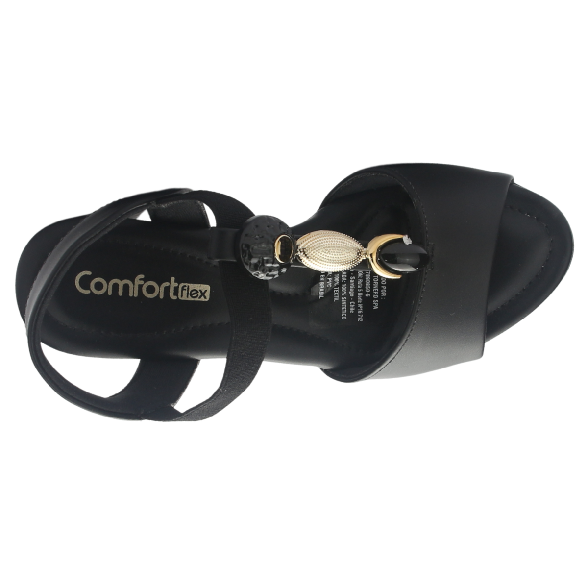 Sandalia Mujer Negro Comfortflex 2557403 Casual