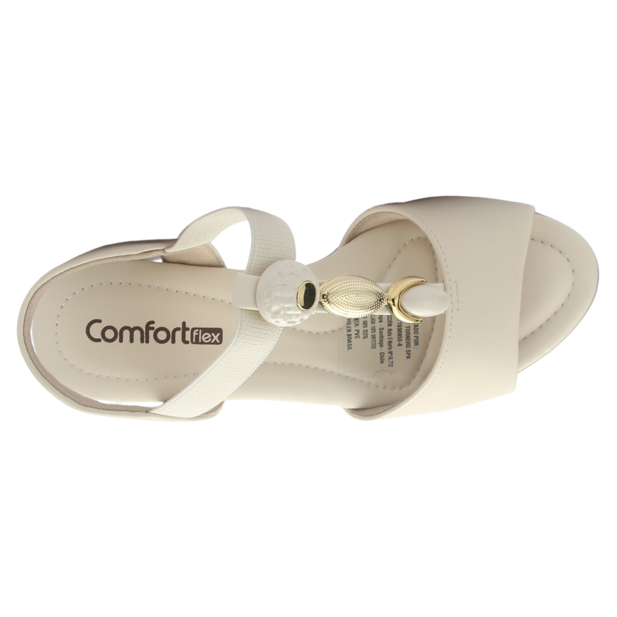 Sandalia Mujer Beige Claro Comfortflex 2557403 Casual