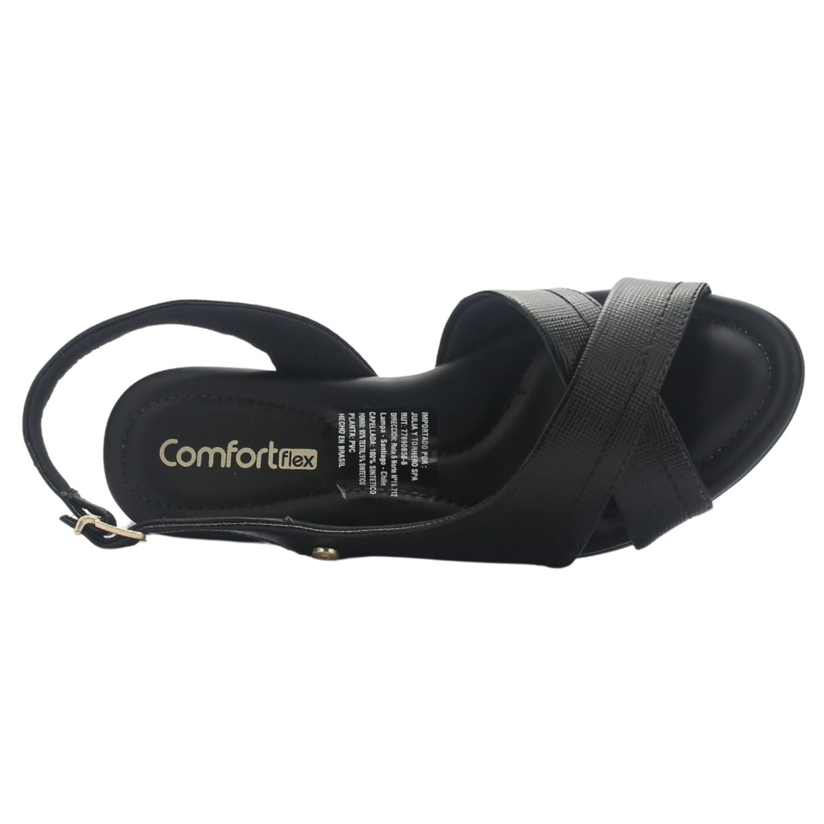 Sandalia Mujer Negro Comfortflex 2557404 Casual