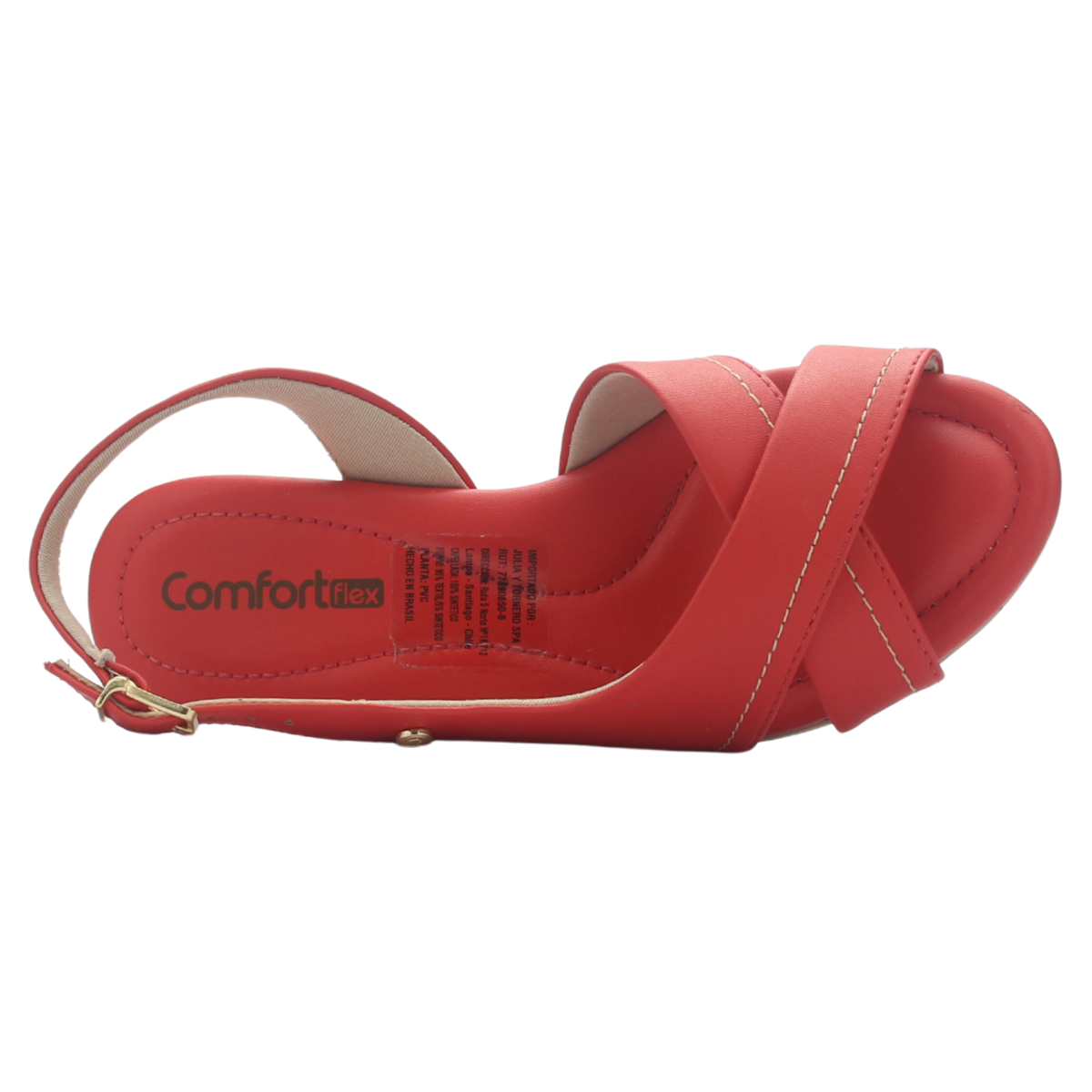 Sandalia Mujer Rojo Comfortflex 2557404 Casual