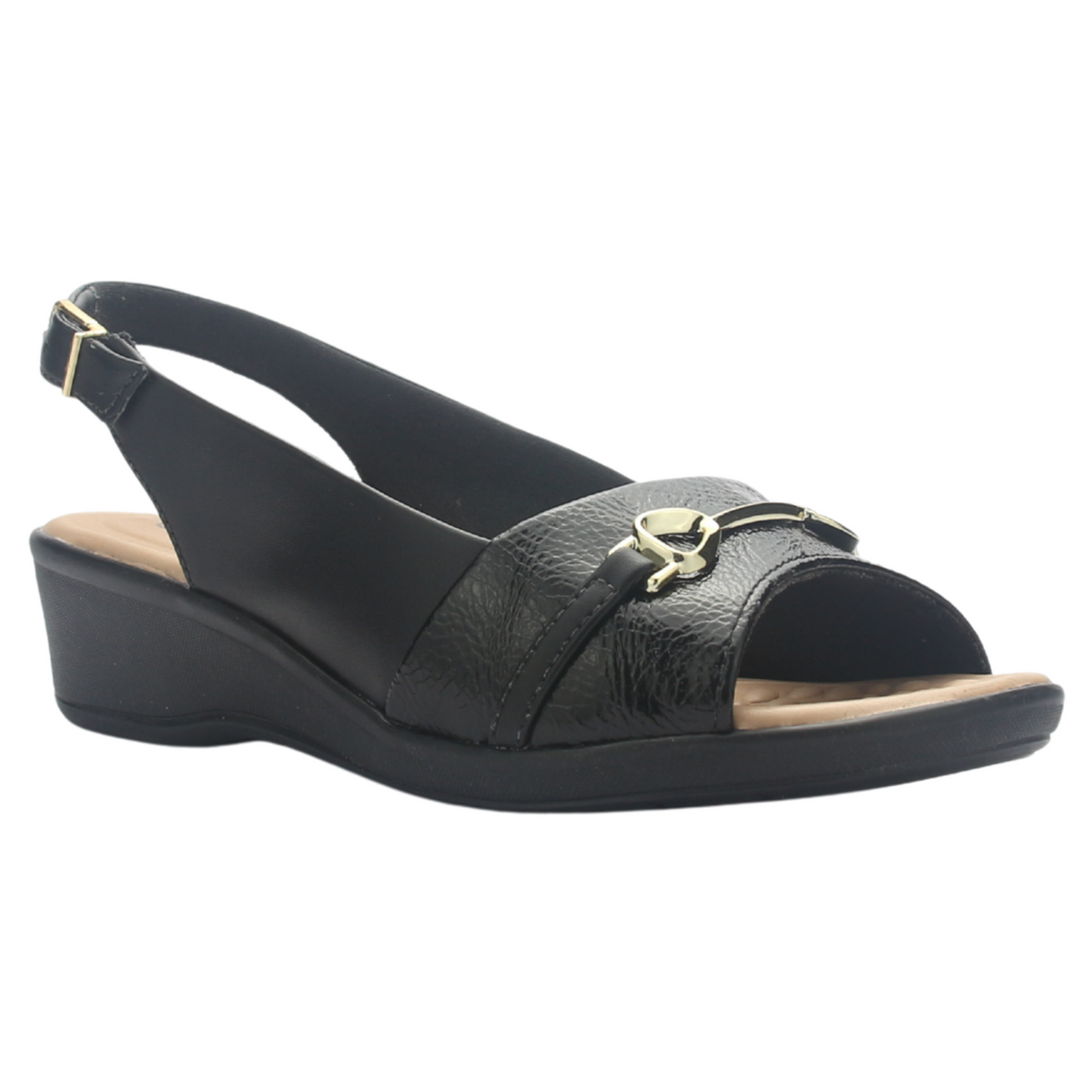 Sandalia Mujer Negro Comfortflex 2572404 Casual