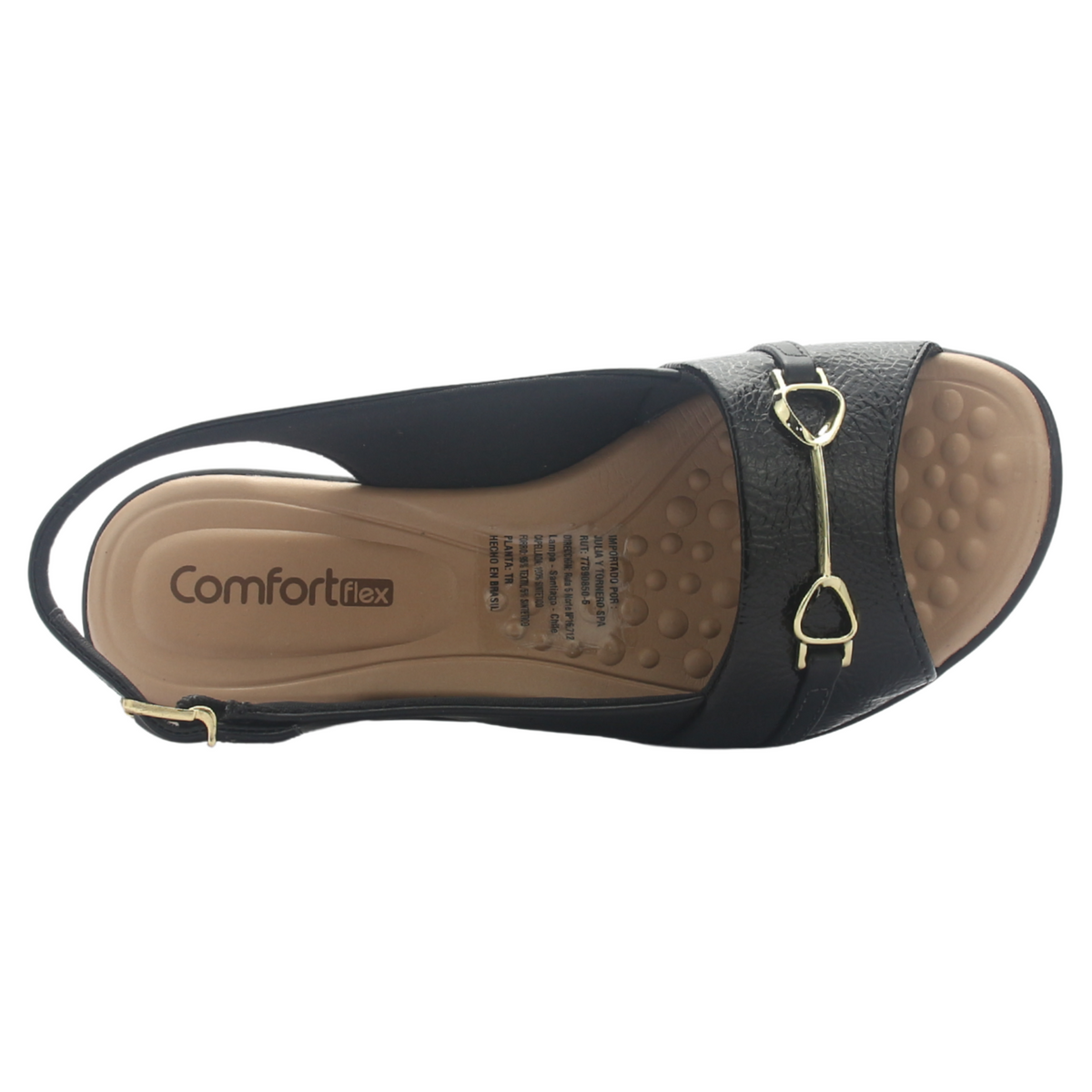 Sandalia Mujer Negro Comfortflex 2572404 Casual
