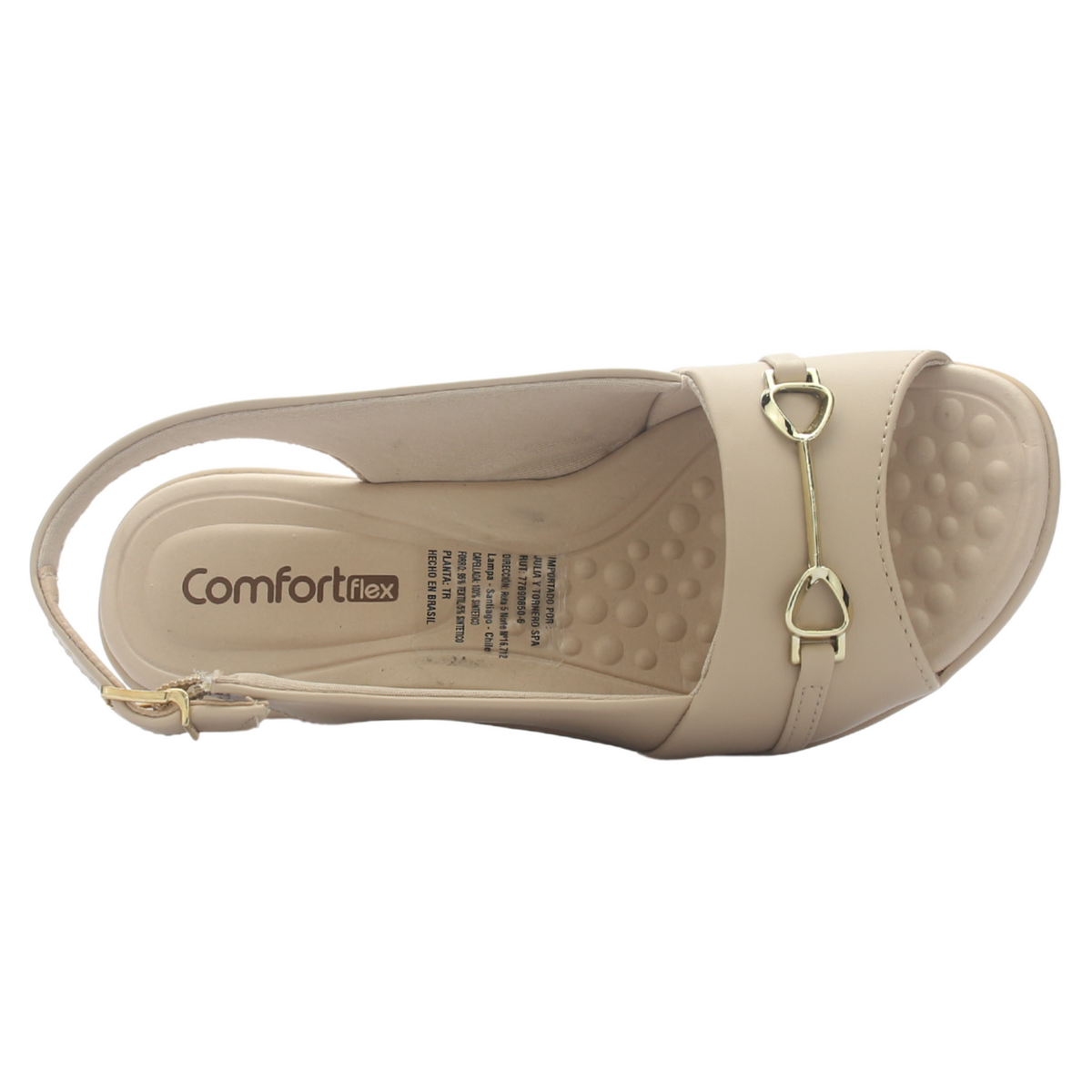 Sandalia Mujer Nude Comfortflex 2572404 Casual