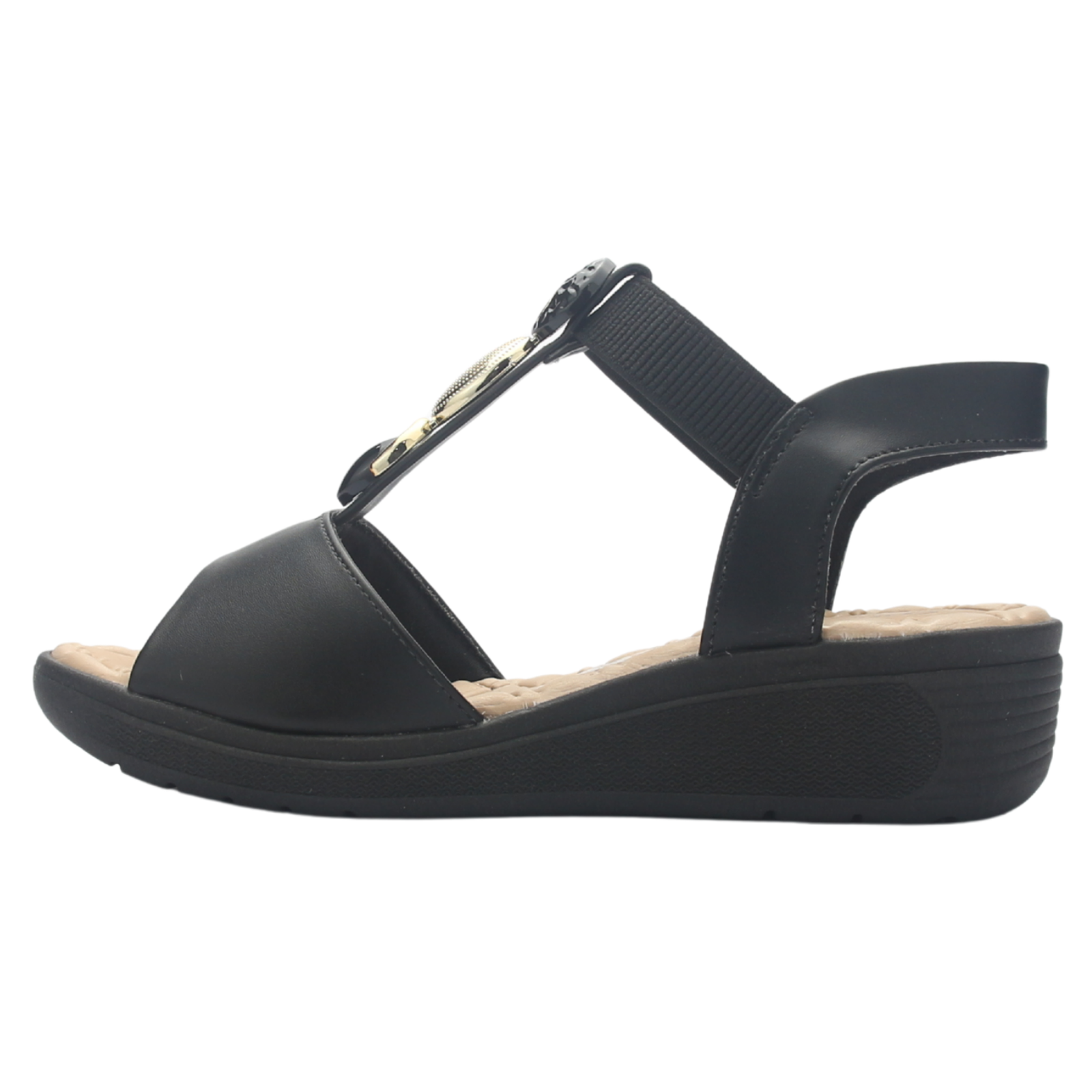 Sandalia Mujer Negro Comfortflex 2586404 Casual