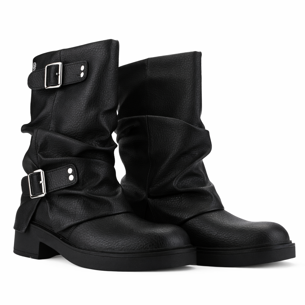 Botin Negro Mujer Casual Chalada Biker