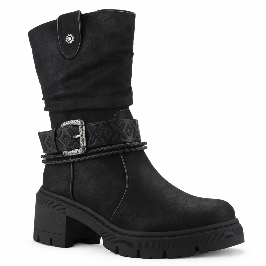Botin Negro Mujer Casual Chalada Terra