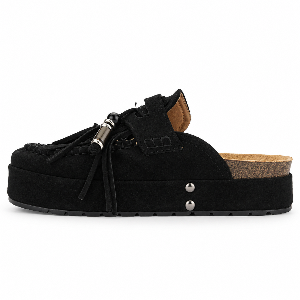 Sandalia Negro Mujer Casual Chalada Risco