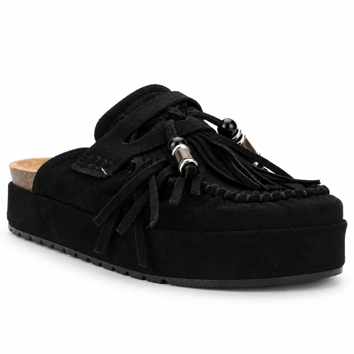 Sandalia Negro Mujer Casual Chalada Risco