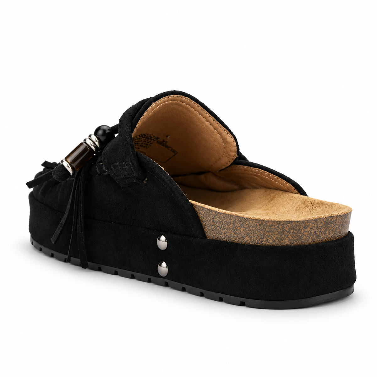 Sandalia Negro Mujer Casual Chalada Risco