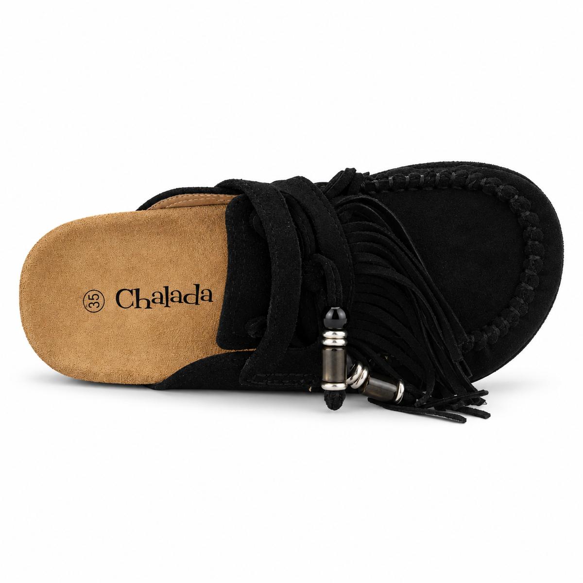 Sandalia Negro Mujer Casual Chalada Risco