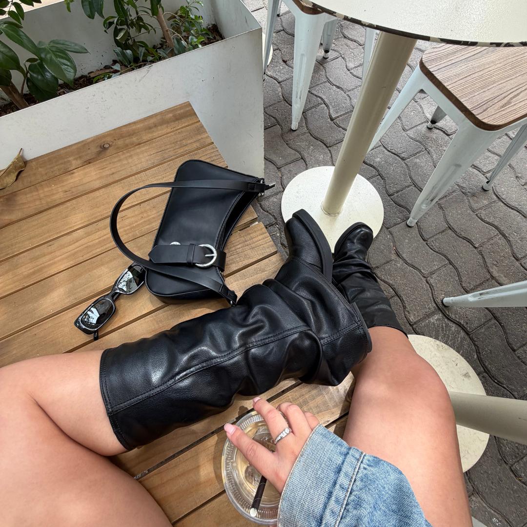 Bota Chalada Mujer Biker-7 Negro Casual