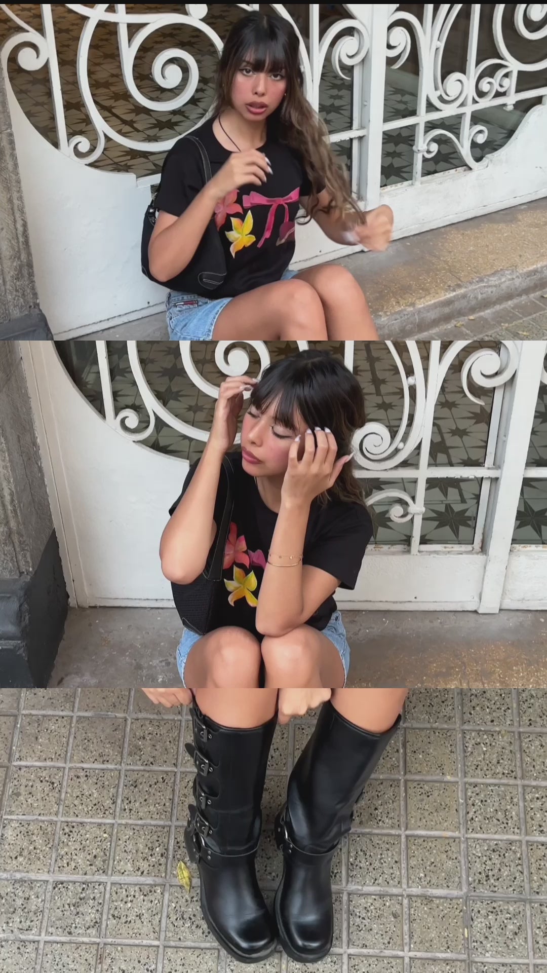 Bota Chalada Mujer Biker-2 Negro Casual