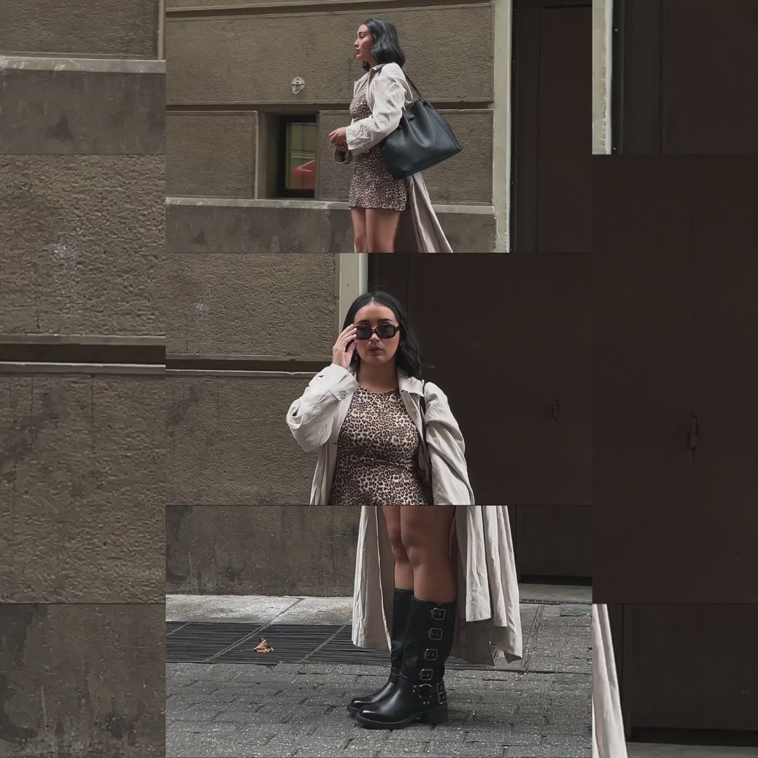 Bota Chalada Mujer Biker-2 Negro Casual