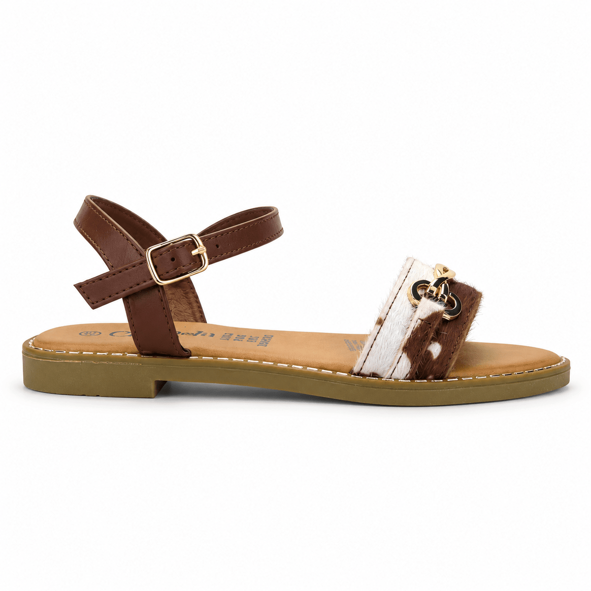 Sandalia Beige Mujer Casual Chalada Buckel Chalada 