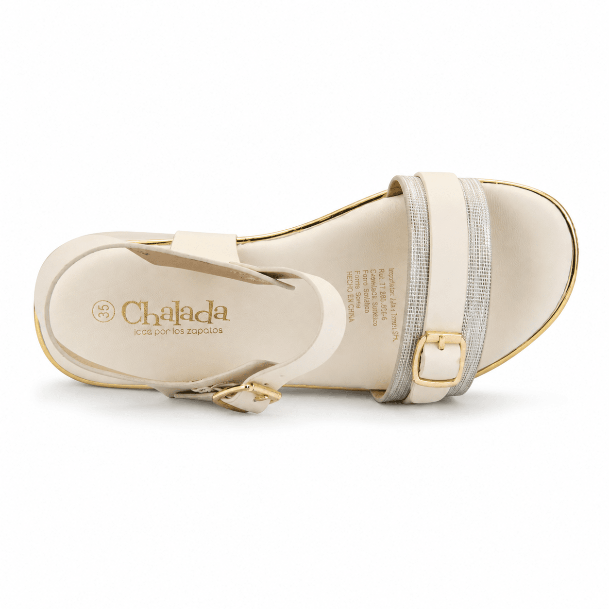 Sandalia Blanco Mujer Casual Chalada Tota Sandalias Chalada 