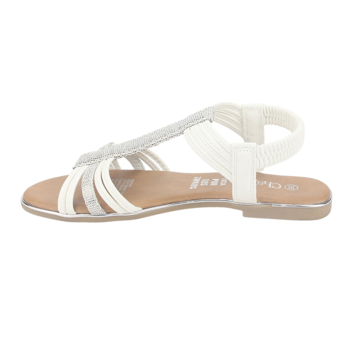 Sandalia Chalada Mujer Alki-1 Blanco Plana Sandalias Chalada 