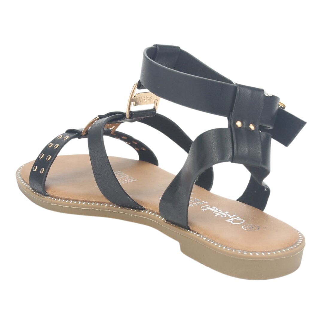 Sandalia Chalada Mujer Alki-2 Negro Plana Sandalias Chalada 