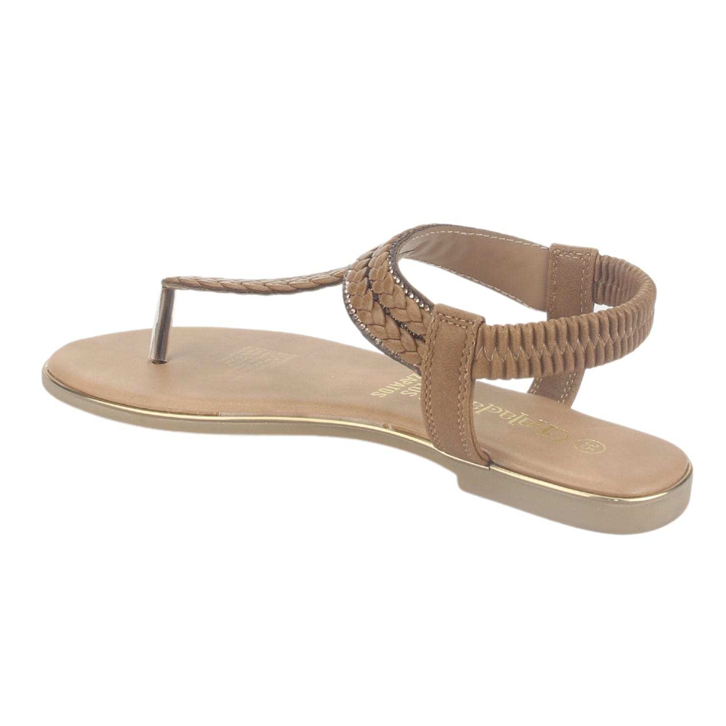 Sandalia Chalada Mujer Call-25 Camel Plana Sandalias Chalada 