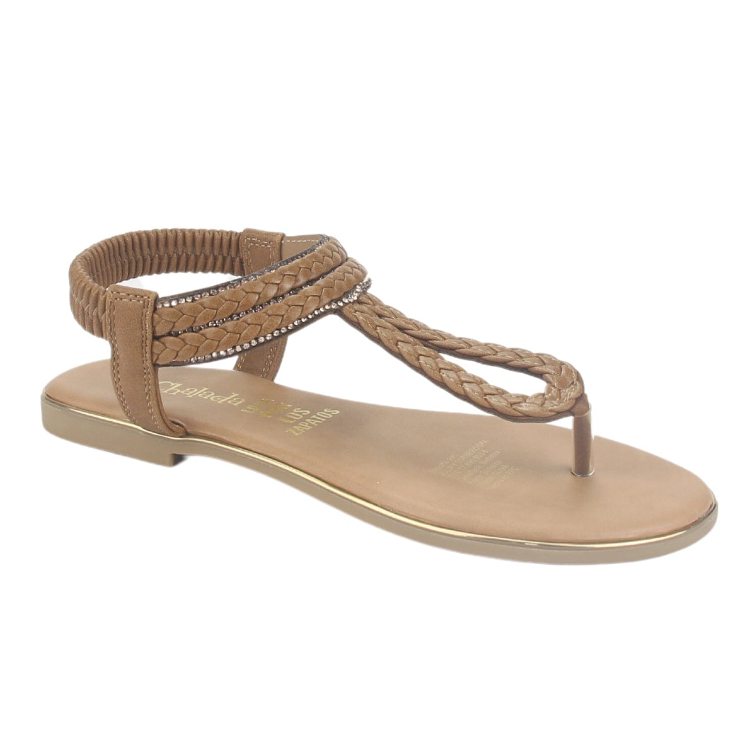 Sandalia Chalada Mujer Call-25 Camel Plana Sandalias Planas Chalada 
