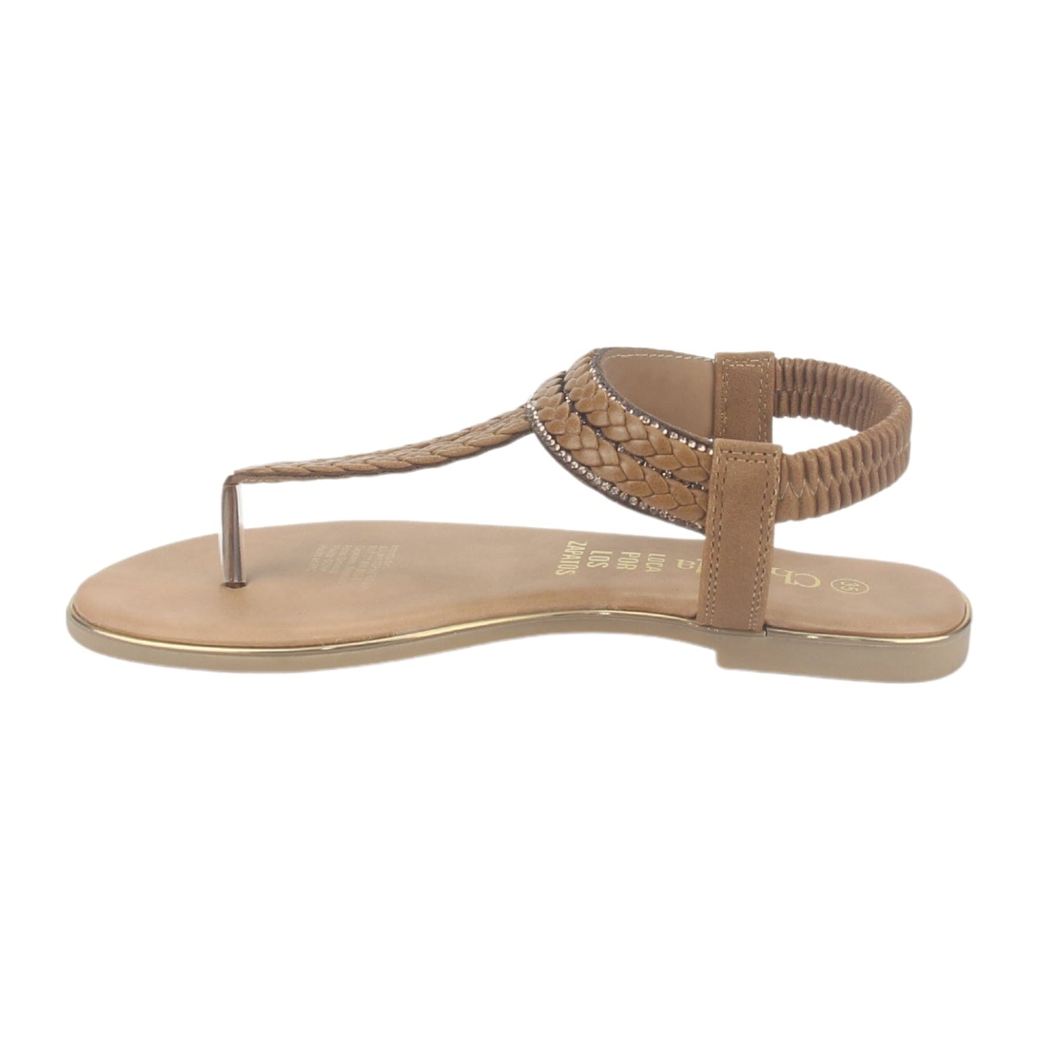 Sandalia Chalada Mujer Call-25 Camel Plana Sandalias Planas Chalada 