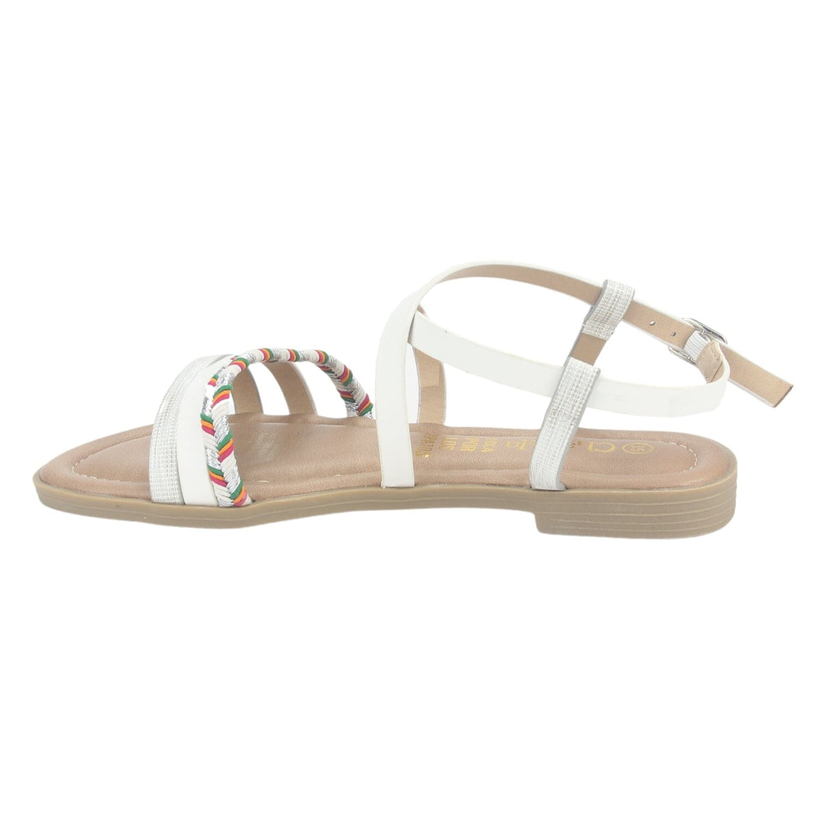 Sandalia Chalada Mujer Call-26 Blanco Plana Sandalias Planas Chalada 