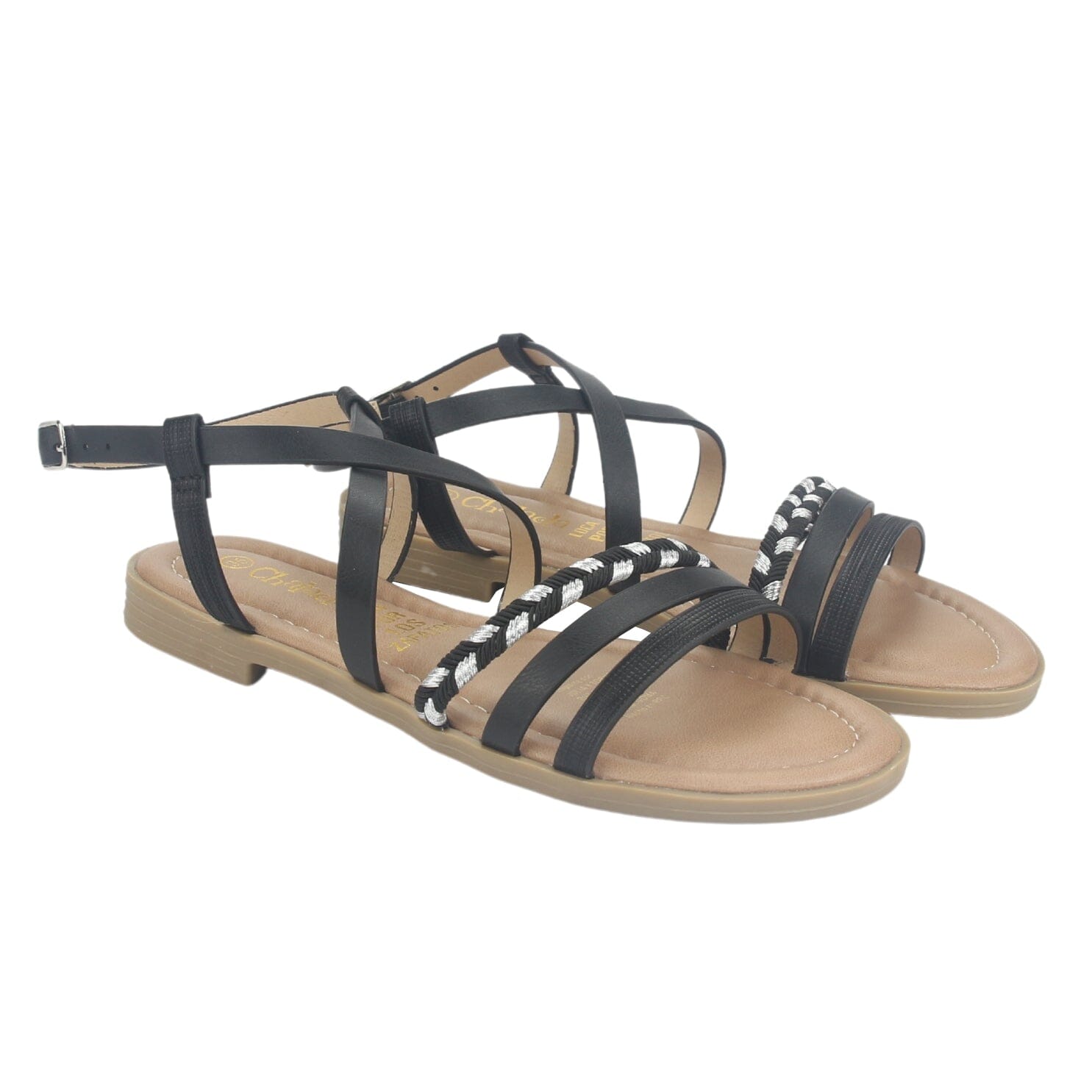 Sandalia Chalada Mujer Call-26 Negro Plana Sandalias Chalada 
