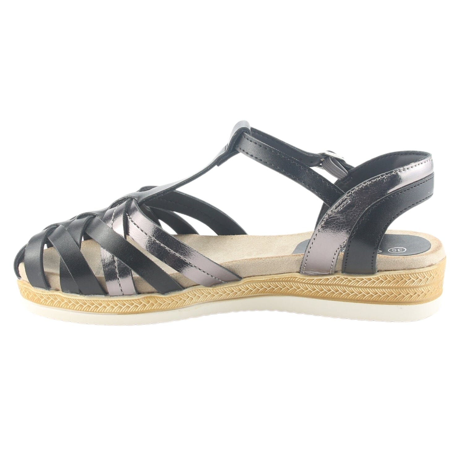 Sandalia Chalada Mujer Cince-10 Negro Casual Sandalias Planas Chalada 