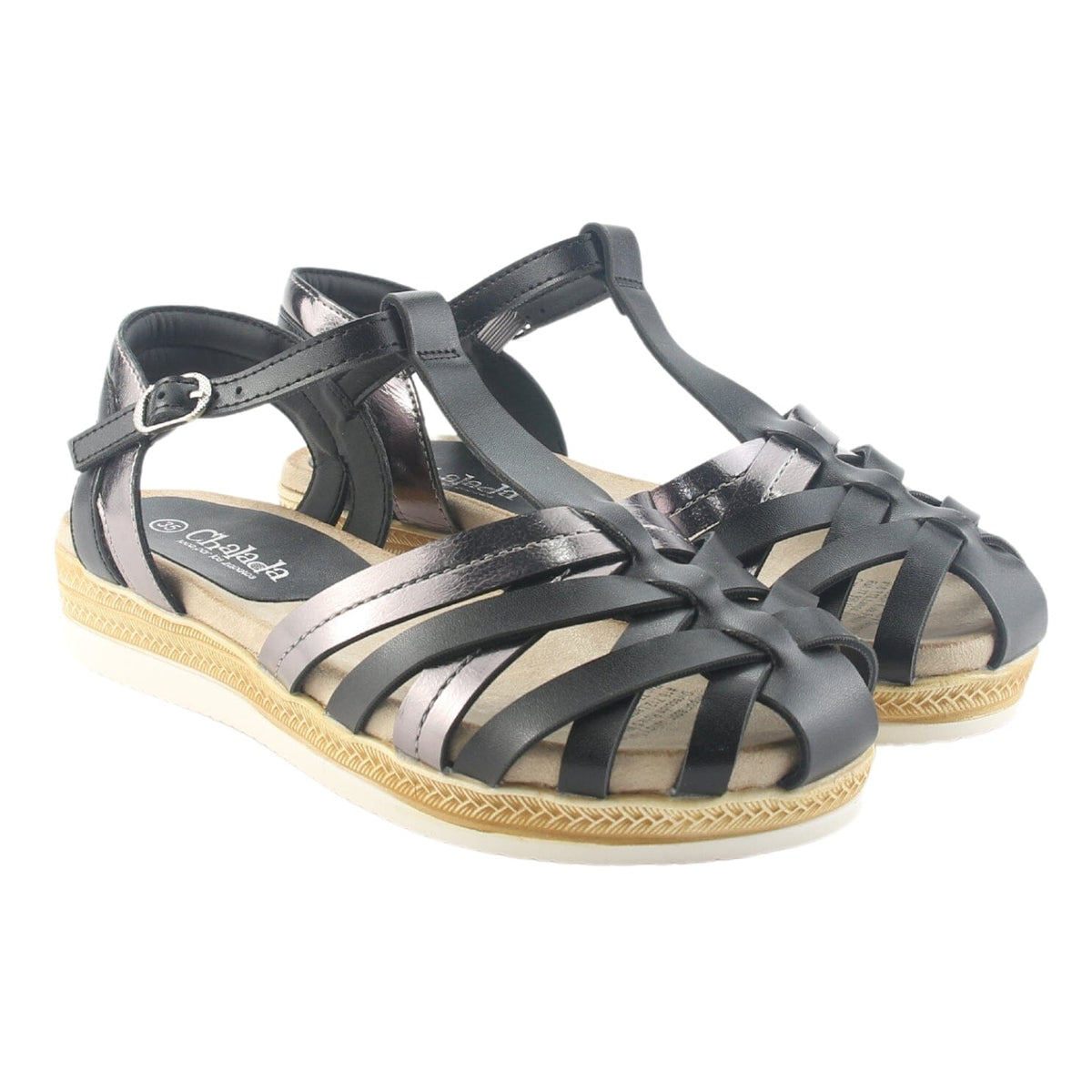 Sandalia Chalada Mujer Cince-10 Negro Casual Sandalias Planas Chalada 