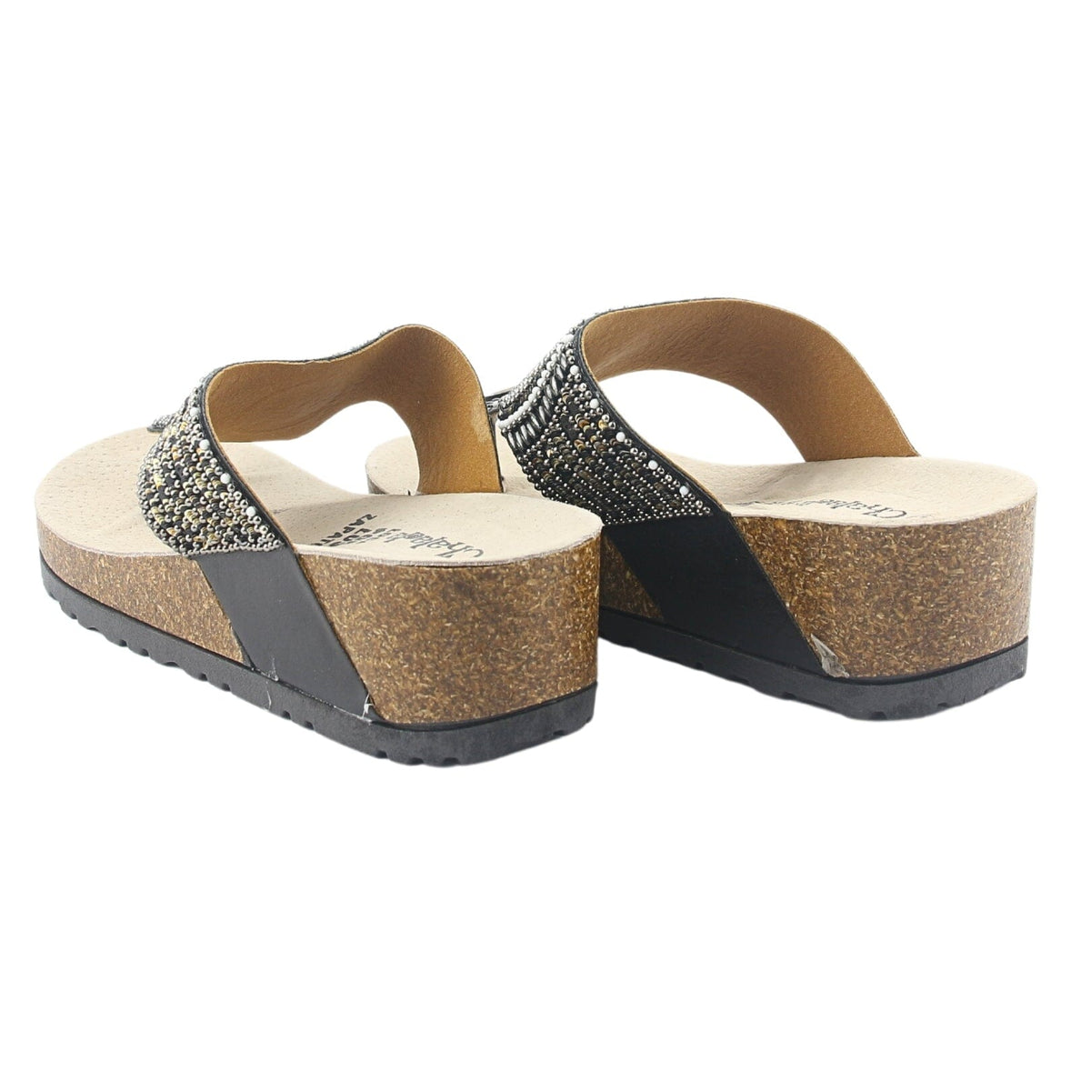 Sandalia Chalada Mujer Doit-10 Negro Casual Botines Taco Chalada 