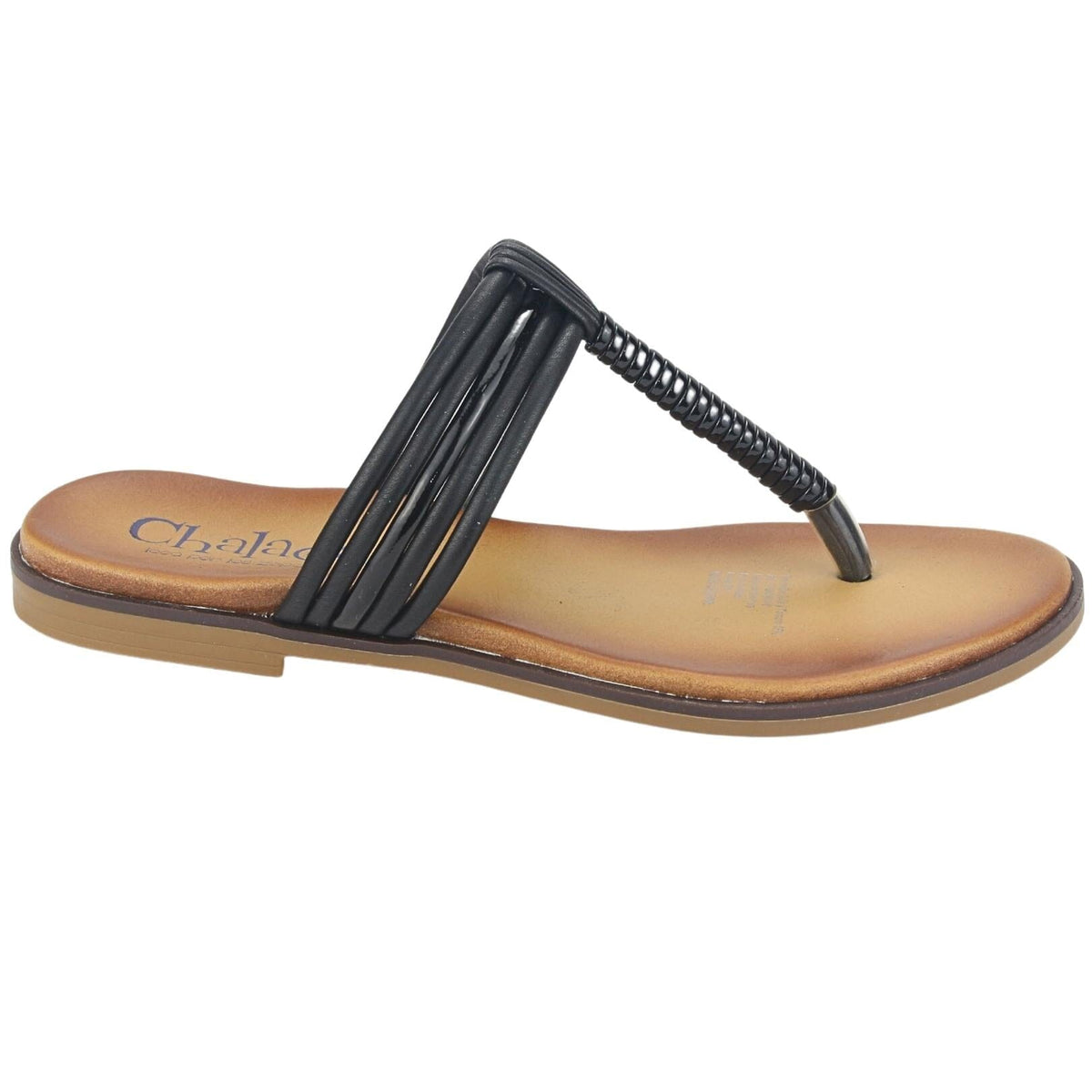 Sandalia Chalada Mujer Greca-60 Negro Casual Sandalias Planas Chalada 