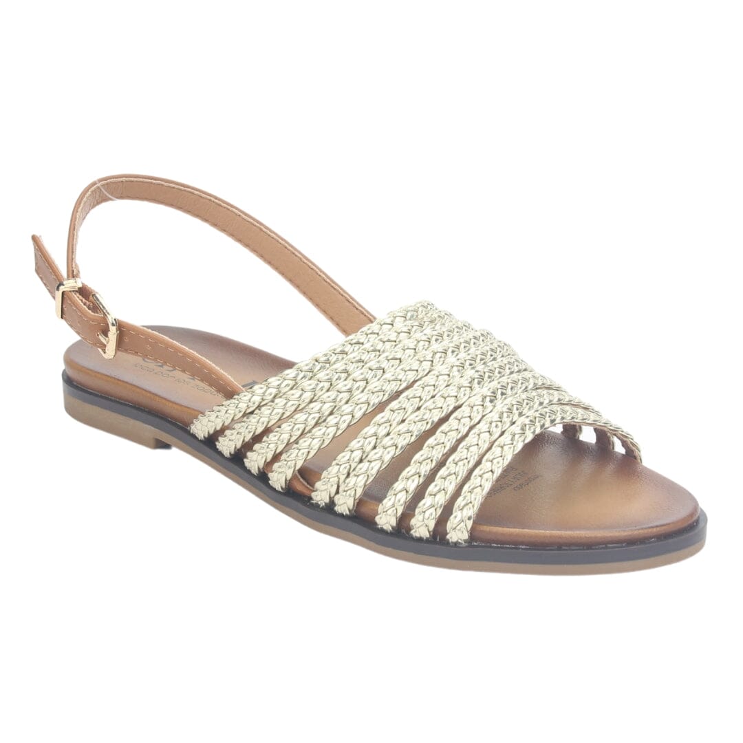 Sandalia Chalada Mujer Greca-61 Dorado Plana Sandalias Chalada 