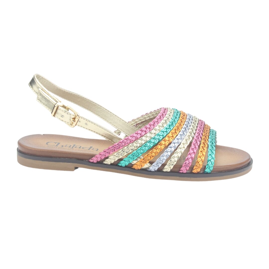 Sandalia Chalada Mujer Greca-61 Multi Plana Sandalias Planas Chalada 